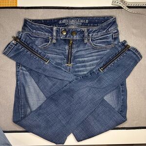 Moto Skinny Jeans from American Eagle Outfitters - Size 4